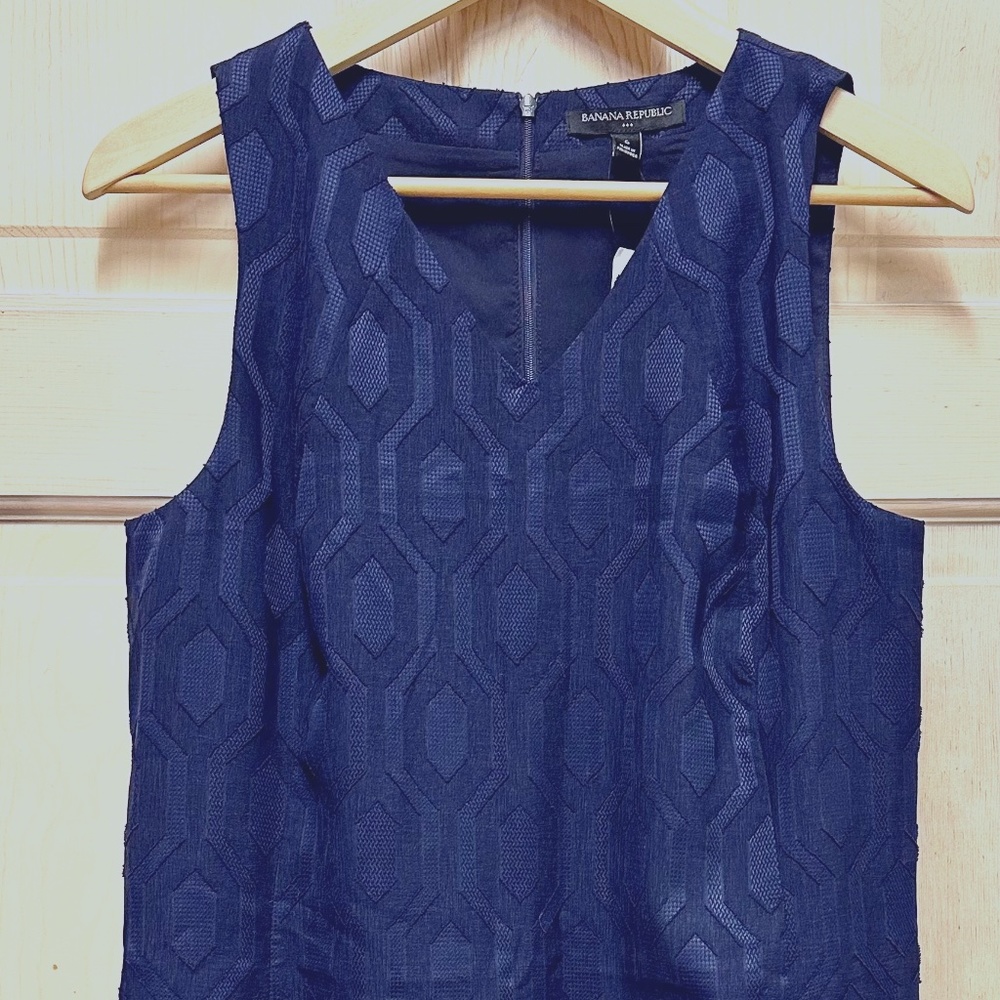 Blue patterned dress